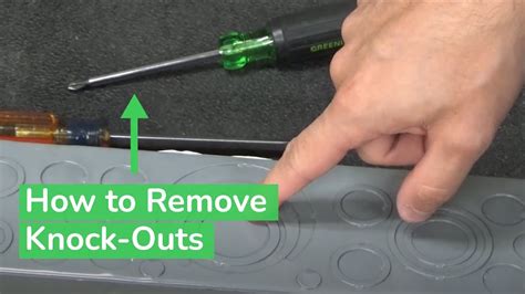 how do you knockout junction box holes|knock out electrical box removal.